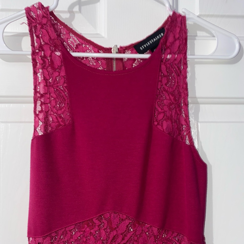 Raspberry-Colored Mini Dress - image 2